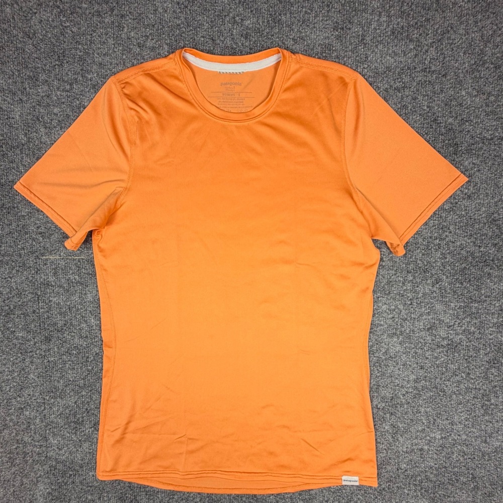Patagonia Capilene 1 Silkweight T-Shirt Womens Small Orange Athletic Top 45635S6